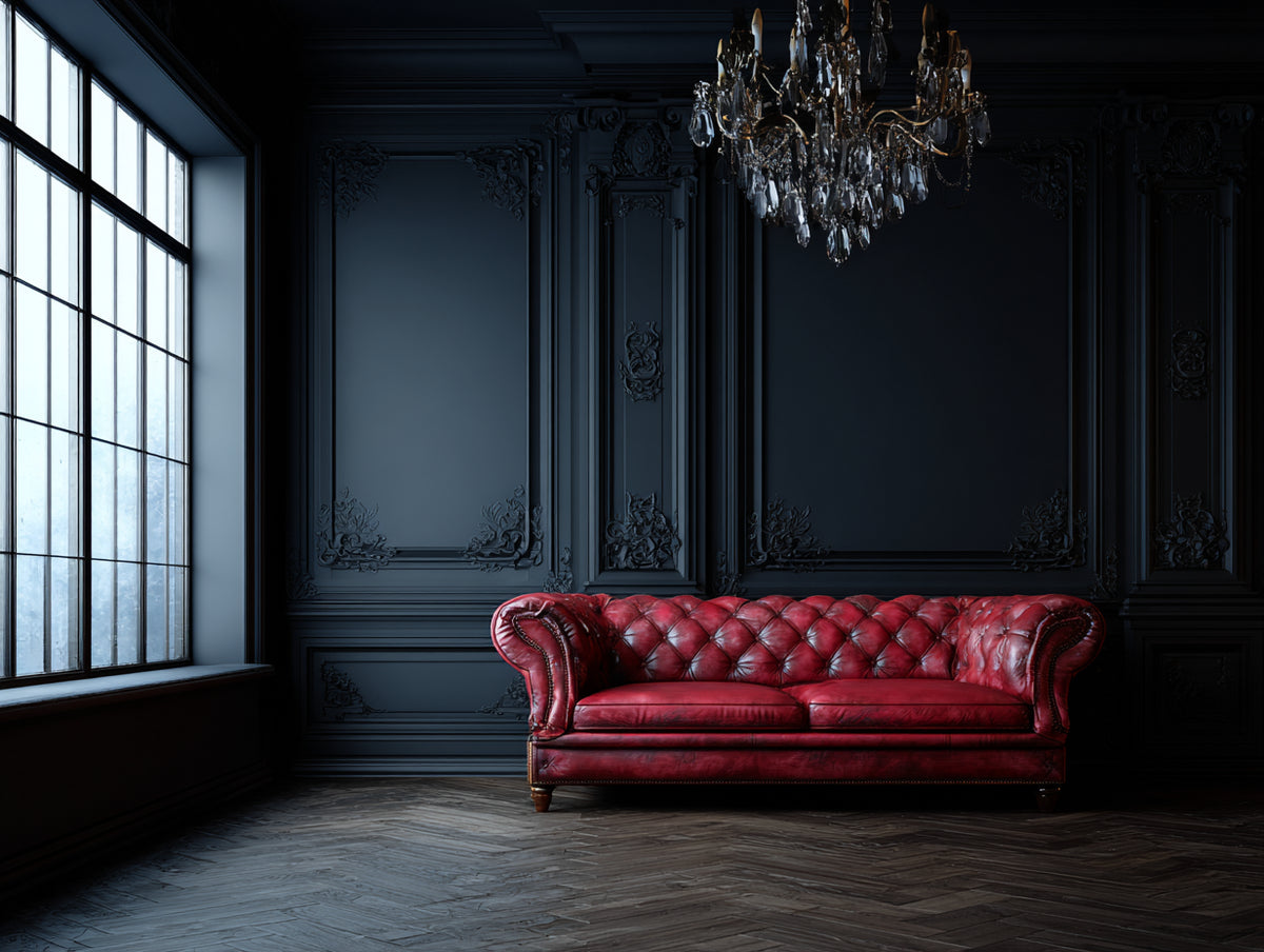 Divano a 2 posti effetto pelle 190×90×78 cm - rosso scuro - braccioli a voluta per soggiorno