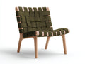 Poltrona in frassino e tessuto 64×72×79 cm - frassino chiaro e verde oliva - seduta intrecciata per Camera Da Letto