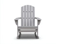 Poltrona a dondolo in legno 92×76×103 cm – grigio chiaro – stile Adirondack per camera da letto